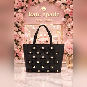Kate Spade Black Studded Tote Bag